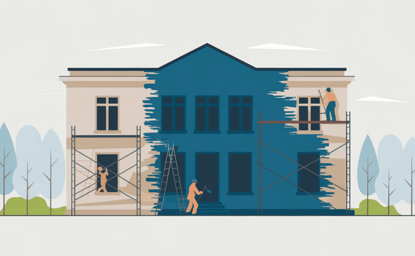 Rénovation complète dune façade avec peinture à Montauban